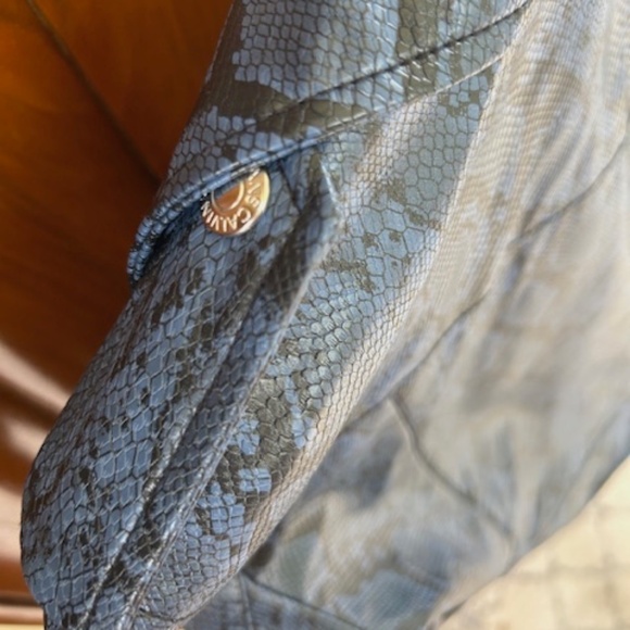 Calvin Klein Jeans Women's Faux-Leather Moto Jacket, Sz M - Picture 4 of 6